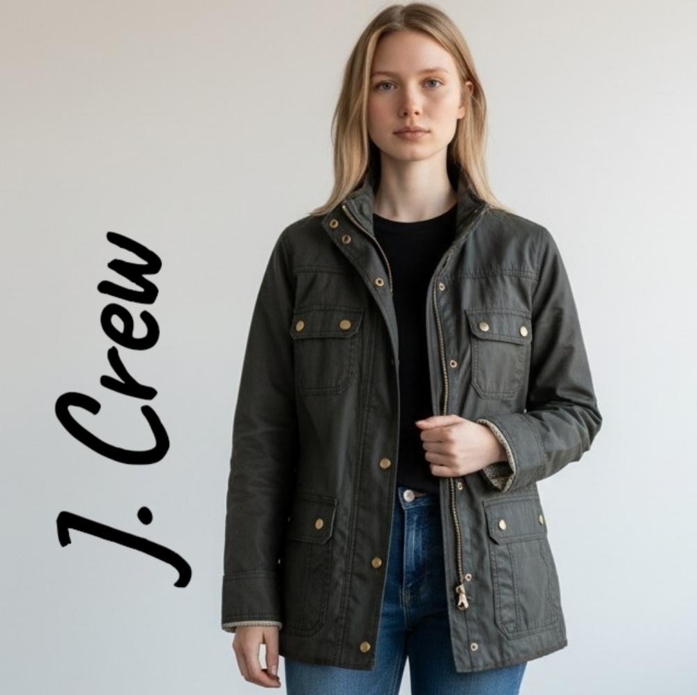 J. Crew Women's Size Extra Small Field Utility Jacket in Dark Gray